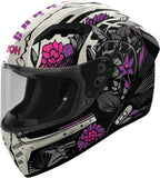 Full-Face Motorcycle Helmet Airoh Connor - Cnbl17 Thermoplastic Hrt Gloss Bloom Size Xs
