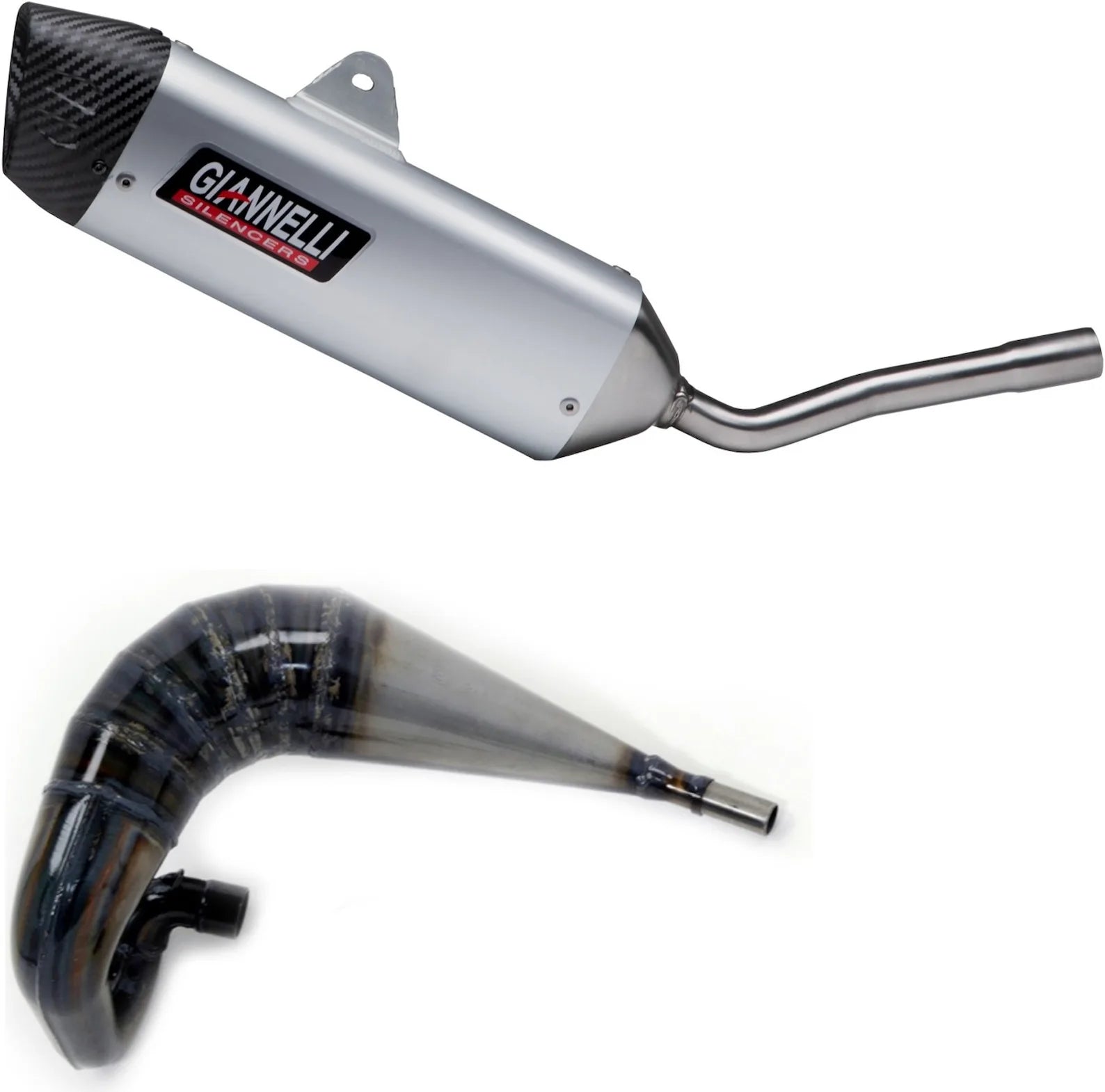 Complete Non-Catalytic Exhaust System With Sound Certification Sonic Aluminium - Giannelli Compatible With Sherco Se 50 R Factory (2021)