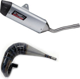 Complete Non-Catalytic Exhaust System With Sound Certification Sonic Aluminium - Giannelli Compatible With Sherco Derapage 50 (2021)