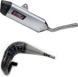 Complete Non-Catalytic Exhaust System With Sound Certification Sonic Aluminium - Giannelli Compatible With Sherco Derapage 50 (2021)