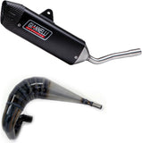 Complete Non-Catalytic Exhaust System With Sound Certification Sonic Aluminium Black - Giannelli Compatible With Sherco Derapage 50 (2021)
