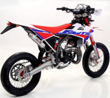 Complete Non-Catalytic Exhaust System With Sound Certification Enduro 2T Aluminium - Giannelli Compatible With Fantic Motor 50 Er Mr Competition (2017)