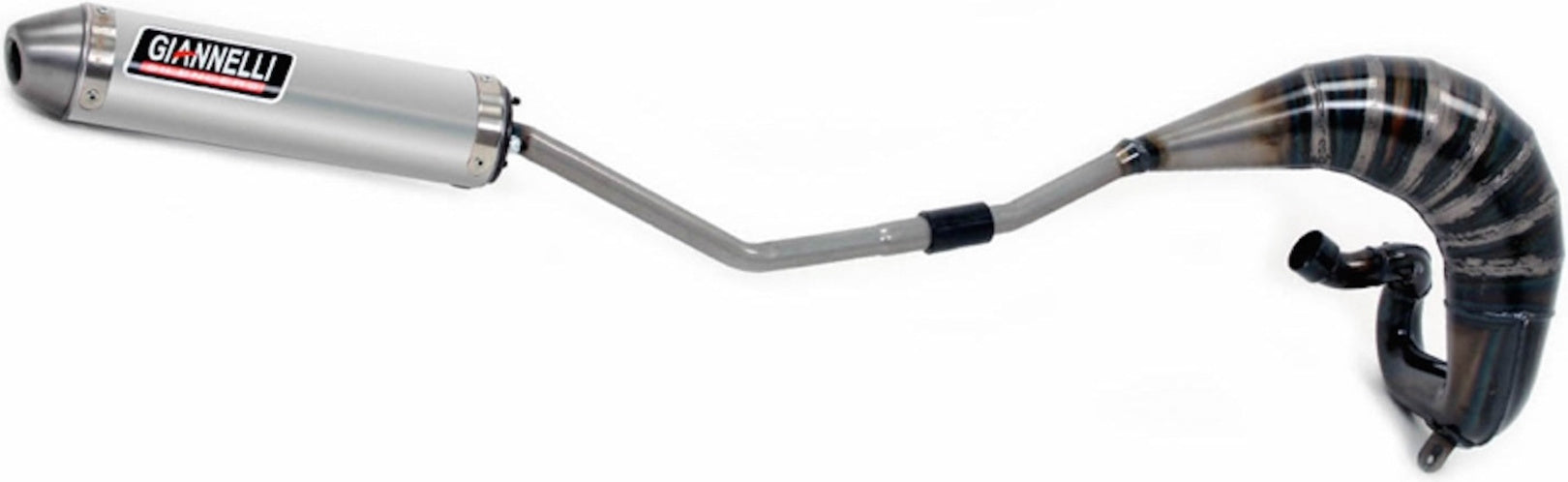 Complete Non-Catalytic Exhaust System With Sound Certification Enduro 2T Aluminium - Giannelli Compatible With Fantic Motor Enduro 50 Casa (2018)