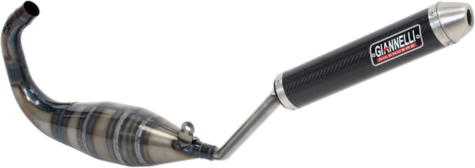 Complete Non-Catalytic Exhaust System With Sound Certification Street 2T Carbon - Giannelli Compatible With Derbi Gpr 50 (2010-2015)