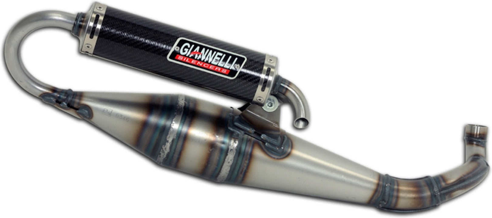 Complete Exhaust System Without Catalytic Converter And Without Sound Certification Shot V4 - Giannelli Compatible With Mbk Stunt 50 (2001-2006)