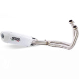 Complete Catalytic Exhaust System With Sound Certification Albus Evo4 White Aluminium - Gpr Compatible With Suzuki Gsx 8S (2022-2024)
