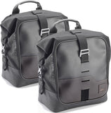 Corium Black Side Bags - 32 Lt Corium Nylon - Givi Compatible With Honda Hornet 600 (2003-2006)
