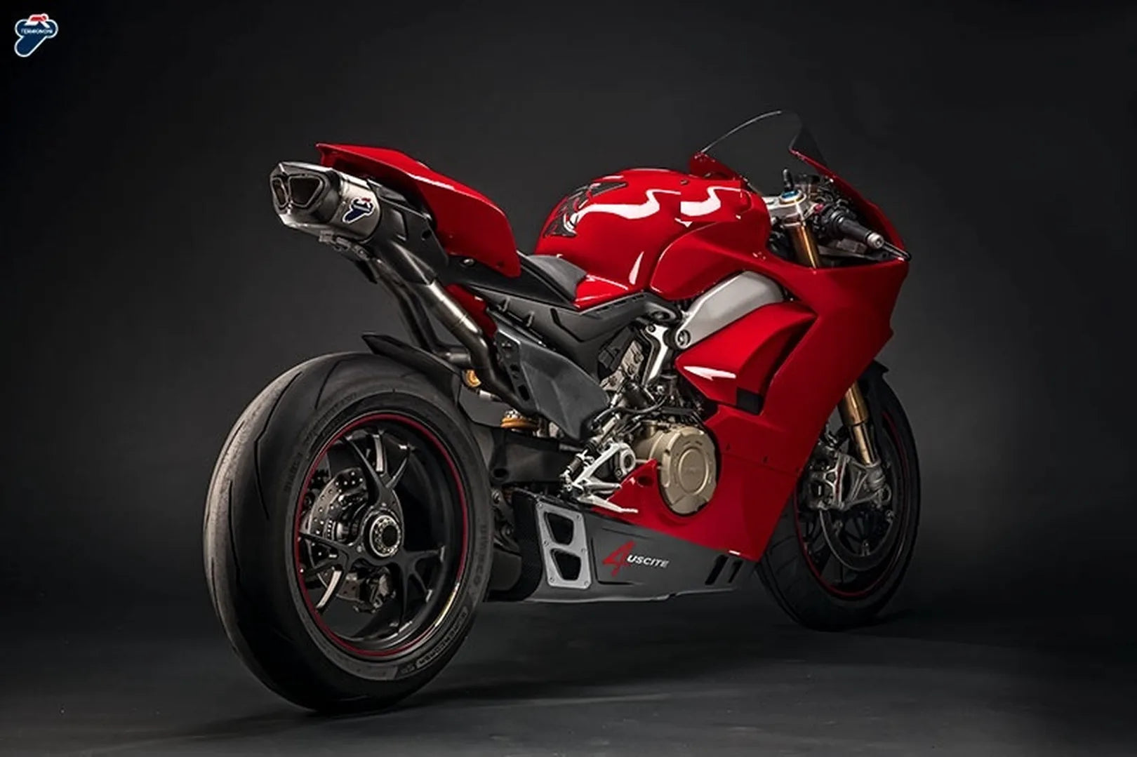 Complete Exhaust System Without Sound Certification 4 Uscite Full Titanium Carbon Cap - Termignoni Compatible With Ducati Panigale V4 R (2018-2021)