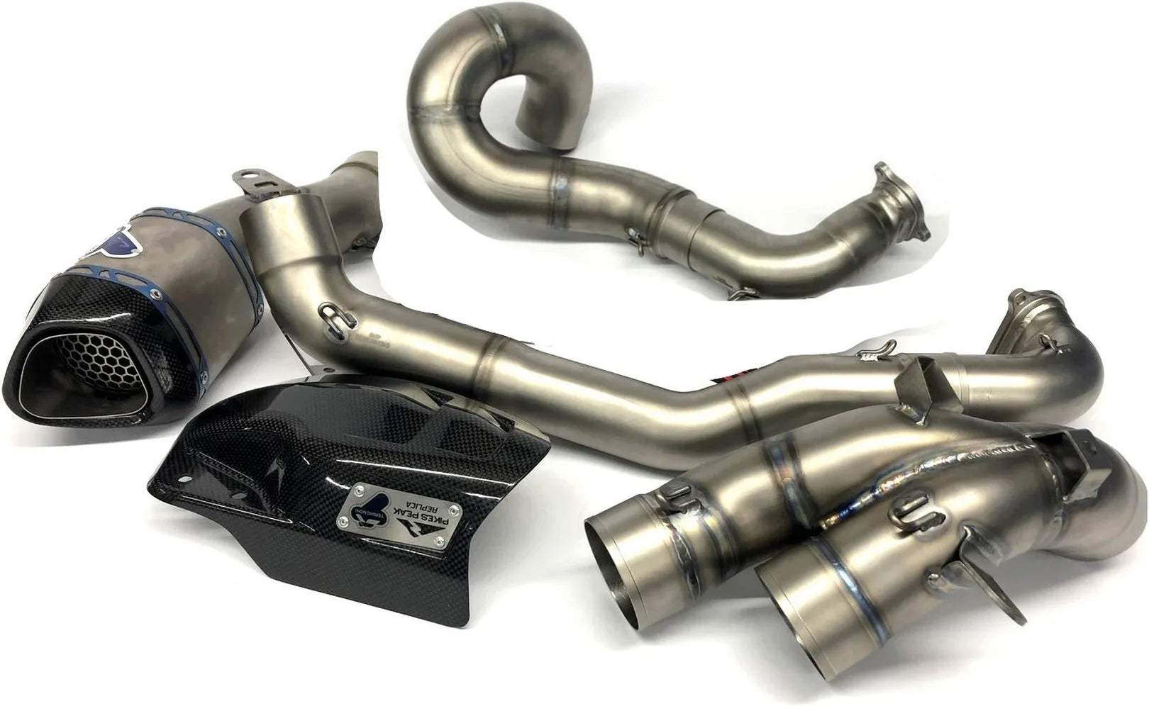 Complete Exhaust System Without Sound Certification Full Titanium Carbon Cap - Termignoni Compatible With Ducati Multistrada 1200 (2018-2020)