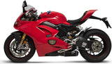 Dual Exhaust System Without Sound Certification Titanium Black Aluminium Cap - Termignoni Compatible With Ducati Panigale V4 R (2018-2021)