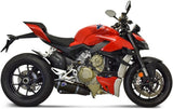 Dual Exhaust System Without Sound Certification Titanium Black Aluminium Cap - Termignoni Compatible With Ducati Streetfighter V4 (2020-2021)