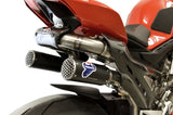 Exhaust Tip Without Sound Certification Wsbk Replica Full Titanium Black Carbon Cap - Termignoni Compatible With Ducati Panigale V4 (2018-2023)