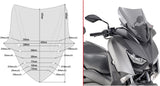 Smoked Low Sport Wind-Scree - Givi Compatible With Yamaha X-Max 300 (2017-2022)