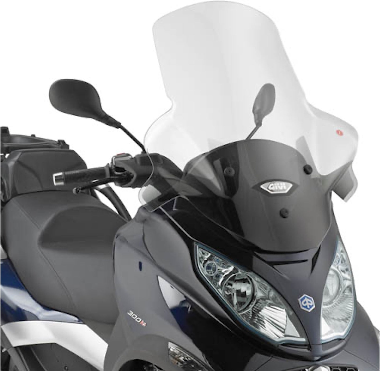 Transparent Wind-Screen - Givi Compatible With Piaggio Mp3 300 Ie Sport (2015-2017)