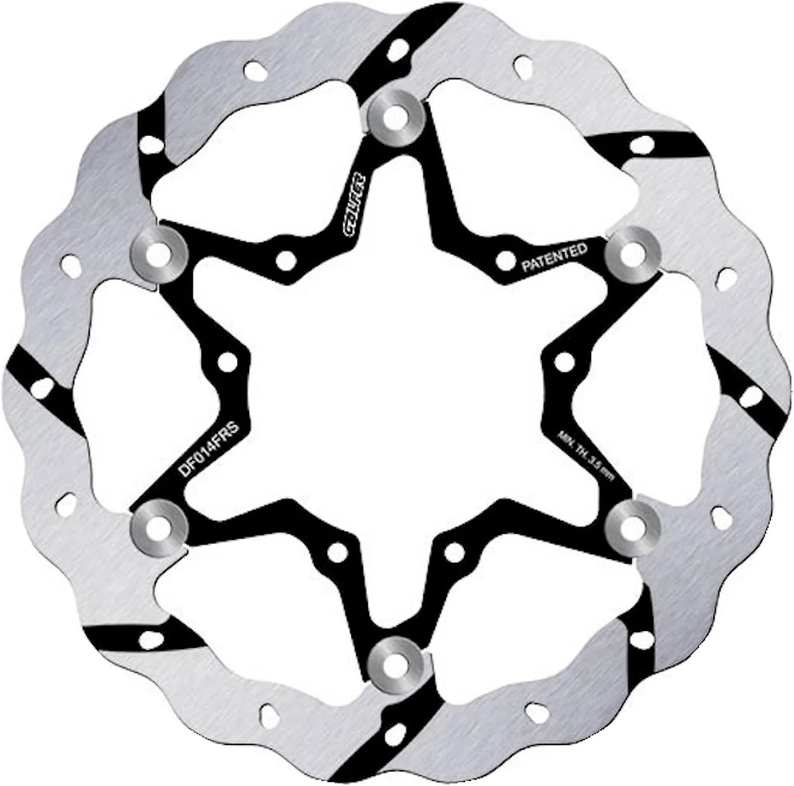 Front Floating Oversized Grooved Wave Brake Disc - Galfer Compatible With Hm Crm 125 R (2007)