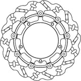Front Floating Grooved Wave Brake Disc - Galfer Compatible With Yamaha Fz-6 Fazer S2 (2007)