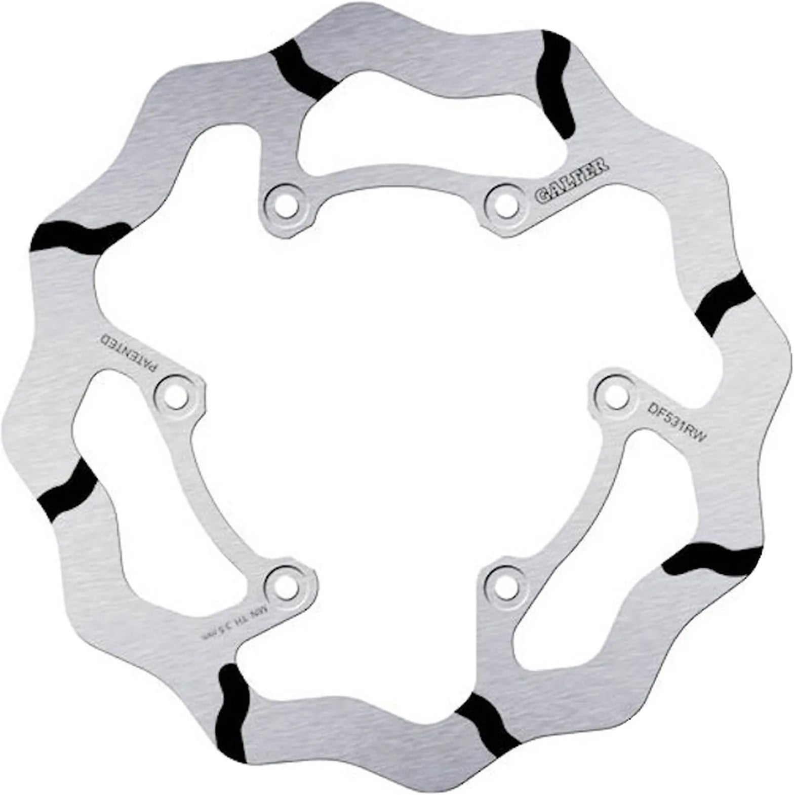 Rear Fixed Grooved Wave Brake Disc - Galfer Compatible With Fantic Motor Xxf 450 Black (2024)