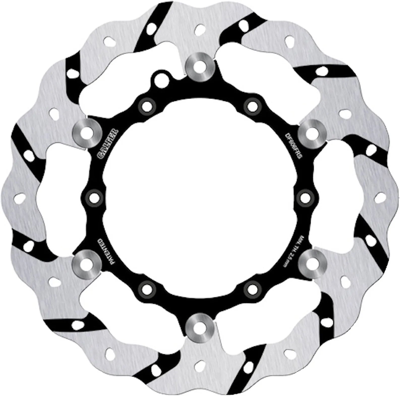 Front Floating Oversized Grooved Wave Brake Disc - Galfer Compatible With Husaberg 250 Fe (2013)