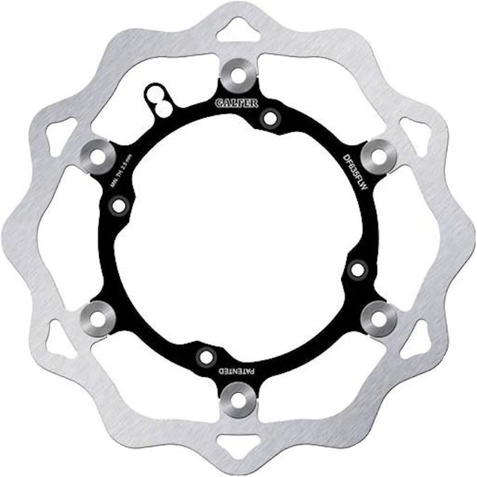 Front Floating Wave Brake Disc - Galfer Compatible With Ossa Enduro 300 I (2012)