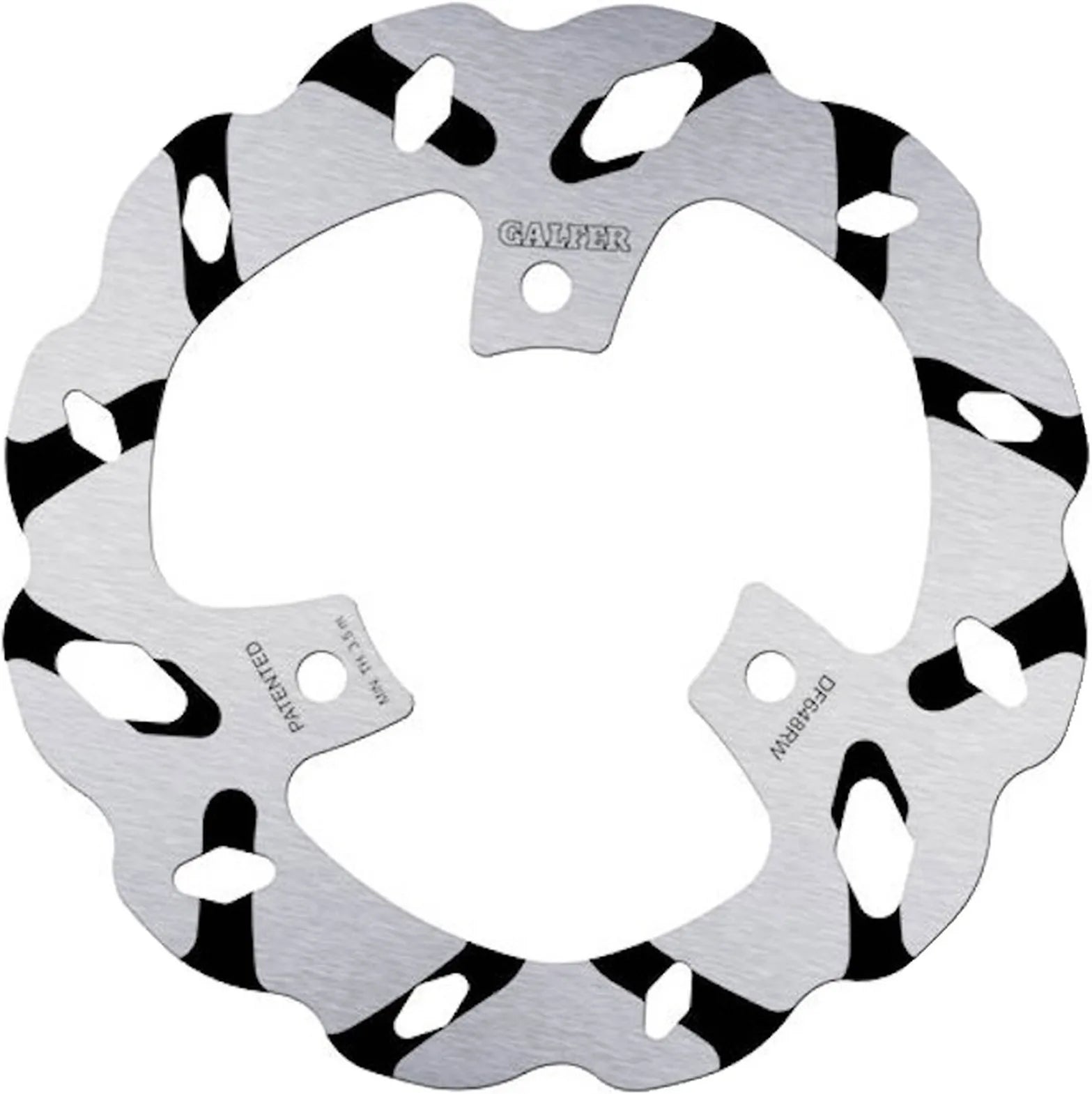 Rear Fixed Grooved Wave Brake Disc - Galfer Compatible With Aprilia Arrecife 200 (2003)