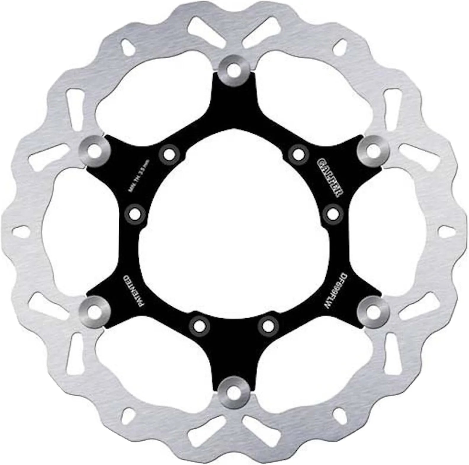 Front Floating Wave Brake Disc - Galfer Compatible With Hm Derapage Competicion 50 (2011)