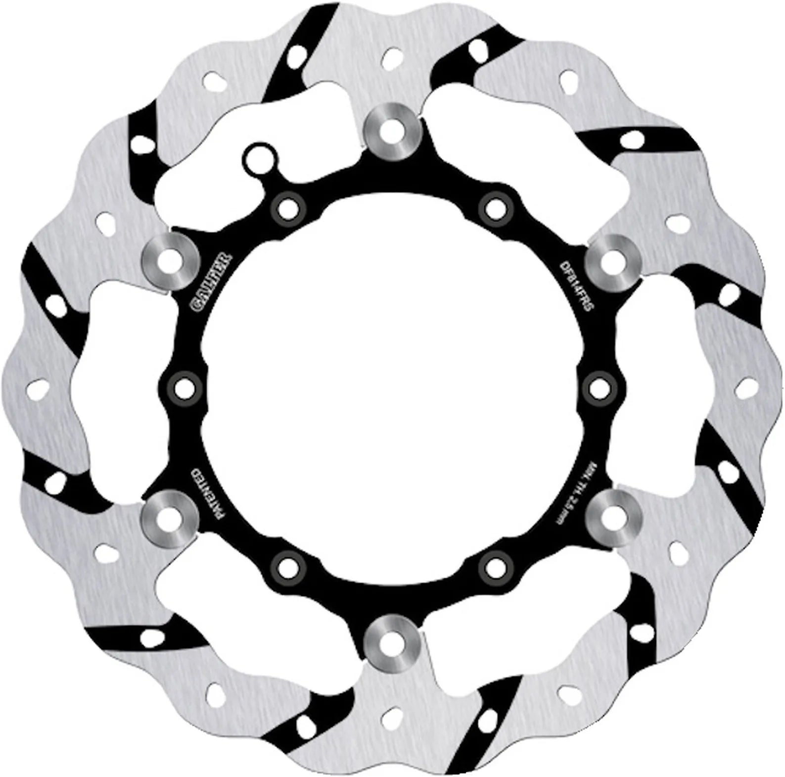 Front Floating Oversized Grooved Wave Brake Disc - Galfer Compatible With Beta 250 Rr 2T Enduro (2012)