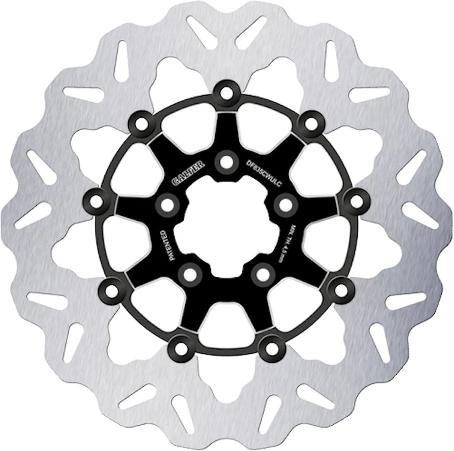 Rear Floating Wave Brake Disc - Galfer Compatible With Harley-Davidson X883 R Roadster 1200 (2013)