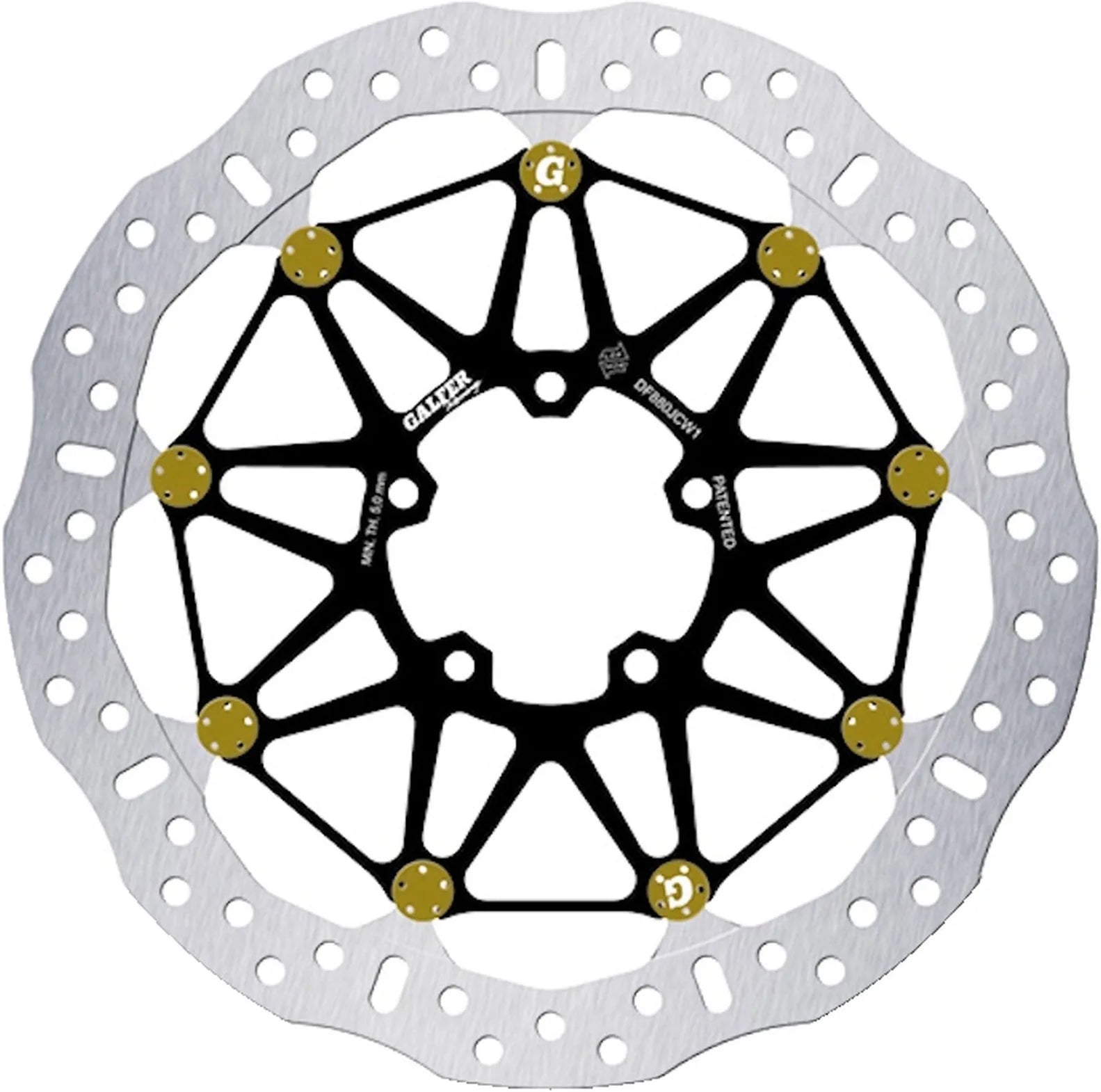 Front Floatech Racing Wave Brake Disc - Galfer Compatible With Ducati 848 Streetfighter (2013-2015)