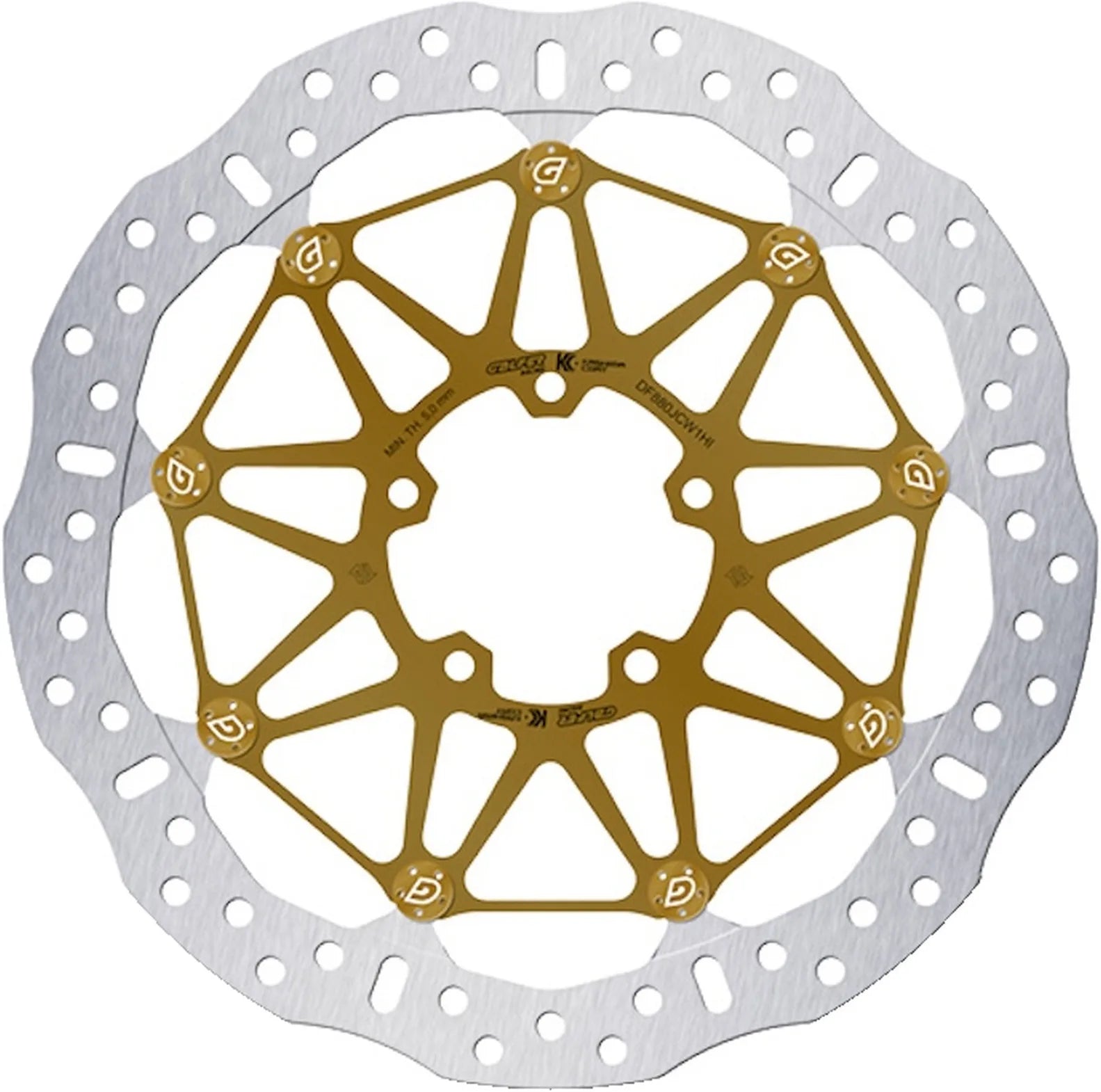 Front Floatech Racing Wave Brake Disc - Galfer Compatible With Ducati 848 S (2008)