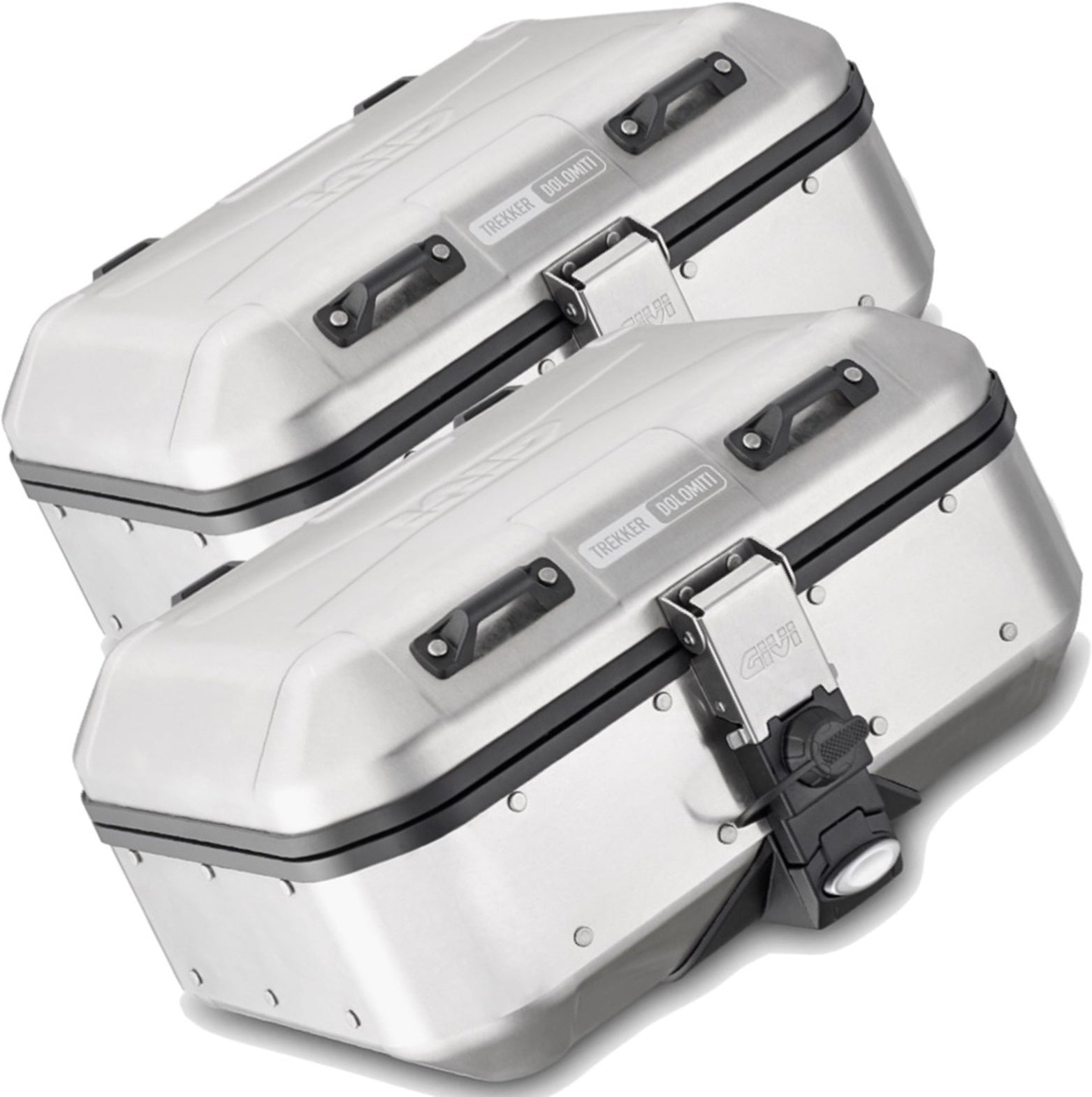 Monokey Trekker Dolomiti Aluminium Side Cases - 60 Lt Trekker Dolomiti Aluminium - Givi Compatible With Moto Morini X-Cape 649 (2021-2024)