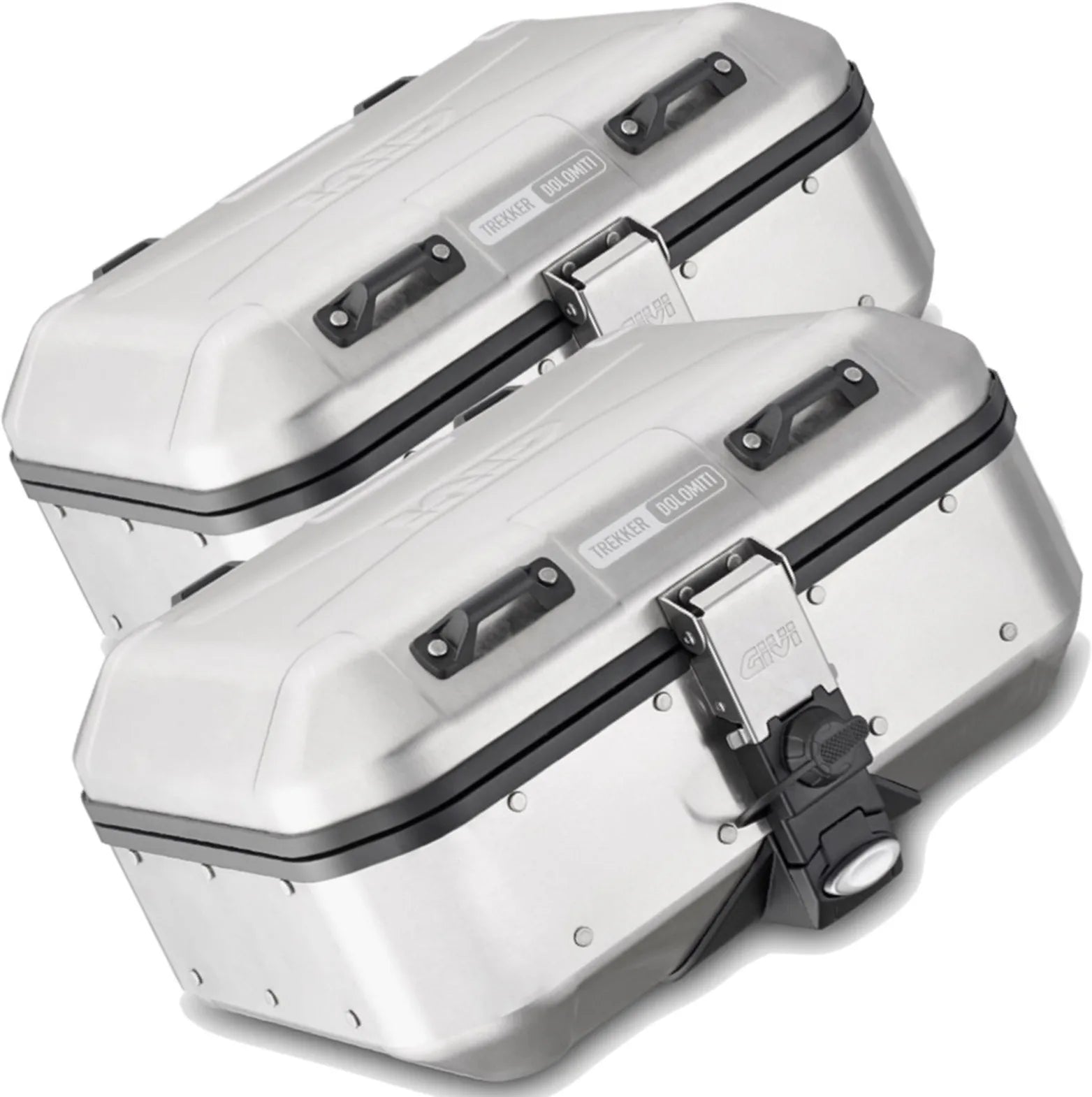 Monokey Trekker Dolomiti Aluminium Side Cases - 60 Lt Trekker Dolomiti Aluminium - Givi Compatible With Royal Enfield Himalayan (2018-2020)