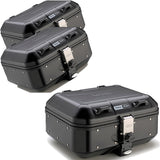Trekker Dolomiti Aluminium Black Top Case + Side Cases - 90 Lt Trekker Dolomiti Aluminium - Givi Compatible With Kawasaki Versys 650 (2006-2009)