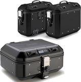 Trekker Dolomiti Aluminium Black Top Case + Side Cases - 102 Lt Trekker Dolomiti Aluminium - Givi Compatible With Honda Nc 750 X (2021-2025)