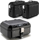 Trekker Dolomiti Aluminium Black Top Case + Side Cases - 102 Lt Trekker Dolomiti Aluminium - Givi Compatible With Yamaha Tracer 900 - Gt (2018-2020)