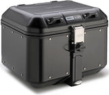 Monokey Trekker Dolomiti Black Aluminium Top Case - 46 Lt Trekker Dolomiti Aluminium - Givi Compatible With Aprilia Shiver 900 Abs (2010-2020)