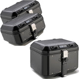Trekker Dolomiti Aluminium Black Top Case + Side Cases - 106 Lt Trekker Dolomiti Aluminium - Givi Compatible With Kawasaki Versys 650 (2022-2024)