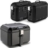 Trekker Dolomiti Aluminium Black Top Case + Side Cases - 118 Lt Trekker Dolomiti Aluminium - Givi Compatible With Honda Nc 700 S (2012-2013)