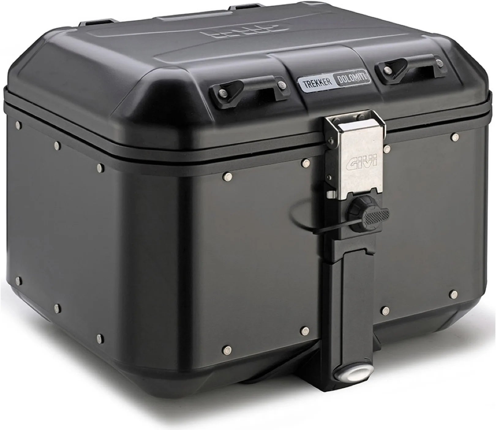 Monokey Trekker Dolomiti Black Aluminium Top Case - 46 Lt 6Kg Trekker Dolomiti Aluminium - Givi Compatible With Ktm 1290 Super Adventure S (2017-2020)