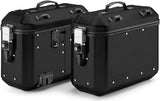 Monokey Trekker Dolomiti Black Aluminium Side Cases - 72 Lt Trekker Dolomiti Aluminium - Givi Compatible With Bmw F 650 Gs Dakar (2000-2003)