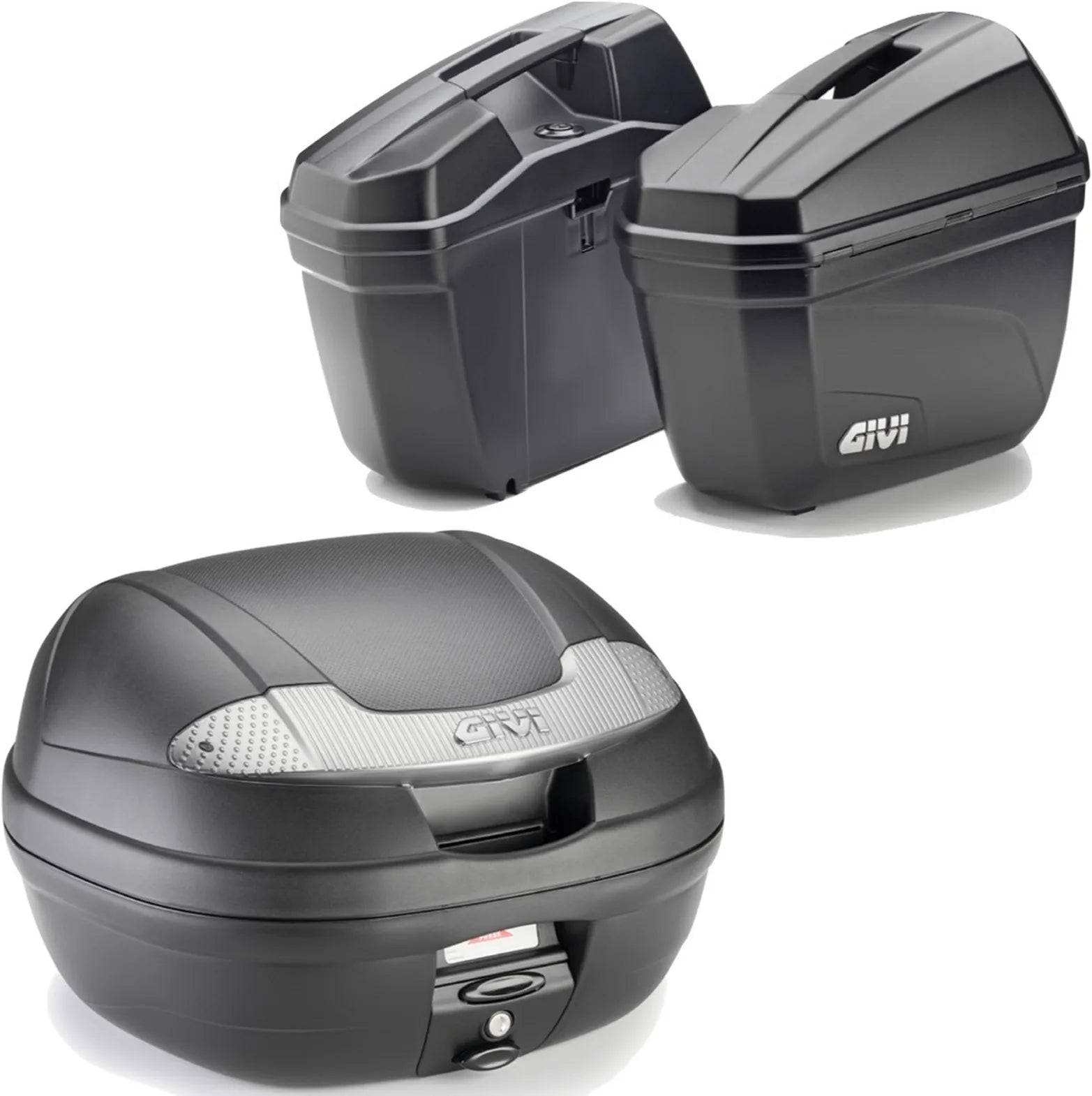 Vision Black Tech Top Case + Side Cases - 78 Lt Vision Technopolymer - Givi Compatible With Benelli Trk 702 X (2023-2024)