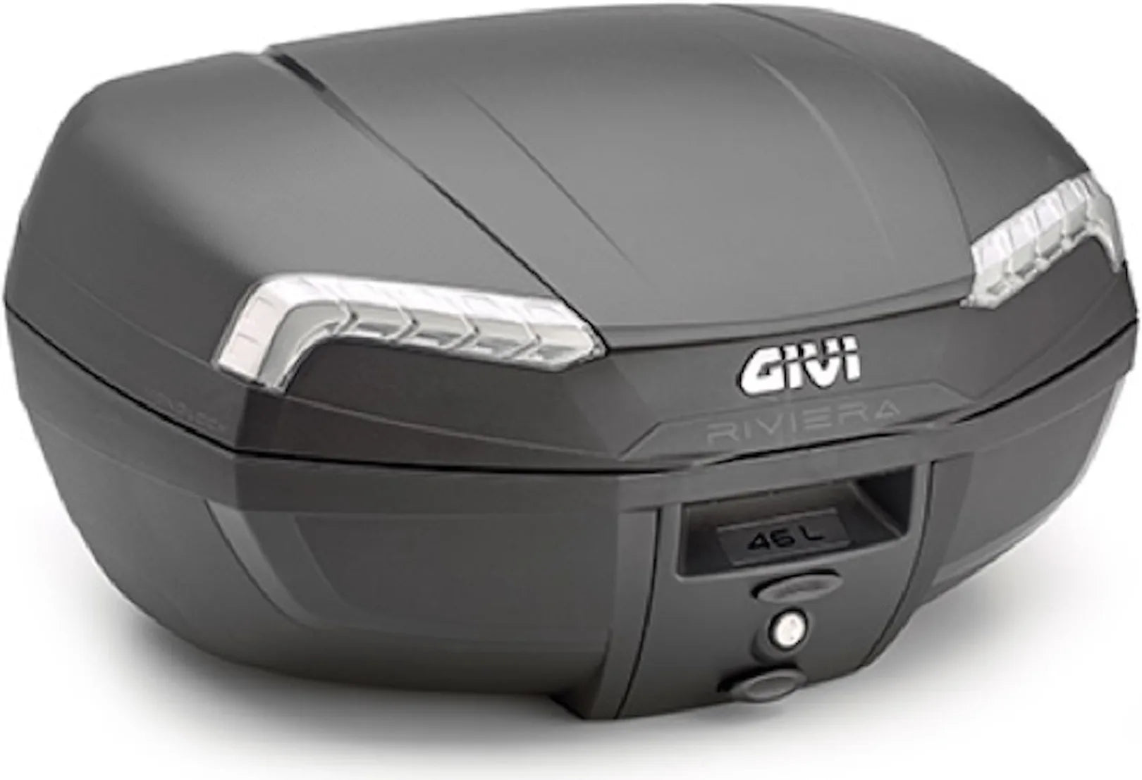 Monolock Riviera Black Tech Top Case - 46 Lt Riviera Technopolymer - Givi Compatible With Ktm 1290 Super Adventure (2015-2016)