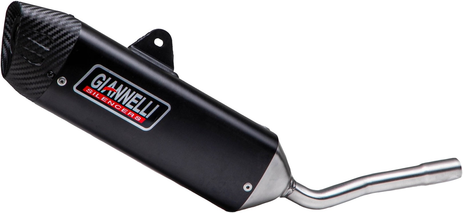 Exhaust Tip With Noise Certification Sonic Aluminium Black - Giannelli Compatible With Vent Moto Derapage 50 (2021)