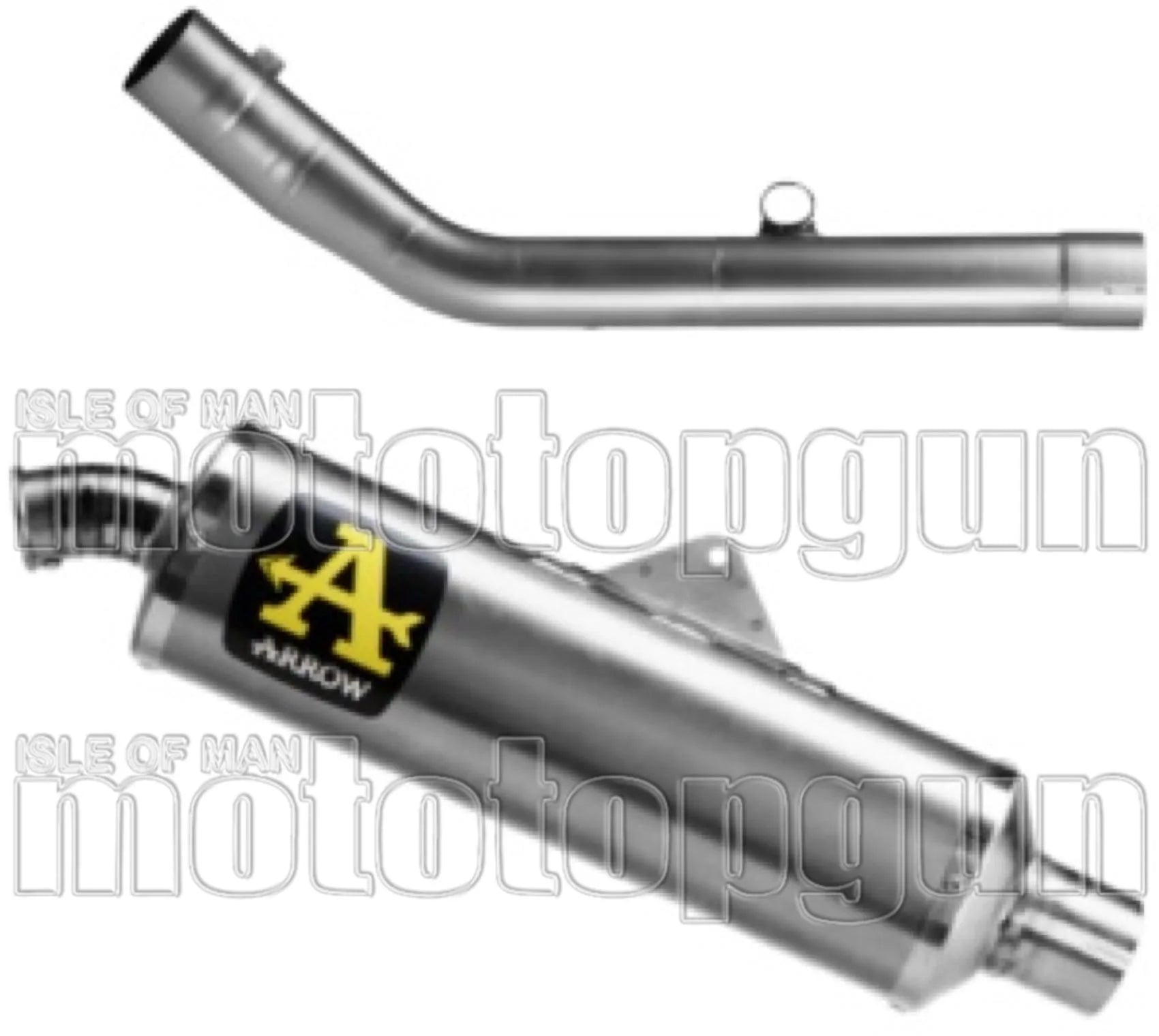 Non-Catalytic Exhaust Tip With Sound Certification Indy-Race Titanium Body And Titanium Cap - Arrow Special Parts Compatible With Kove 450 Rally (2023-2024)