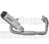 Complete Non-Catalytic Exhaust System With Sound Certification Indy-Race Evo Titanium Carby End Cap - Arrow Special Parts Compatible With Kawasaki Z 650 (2024-2026)
