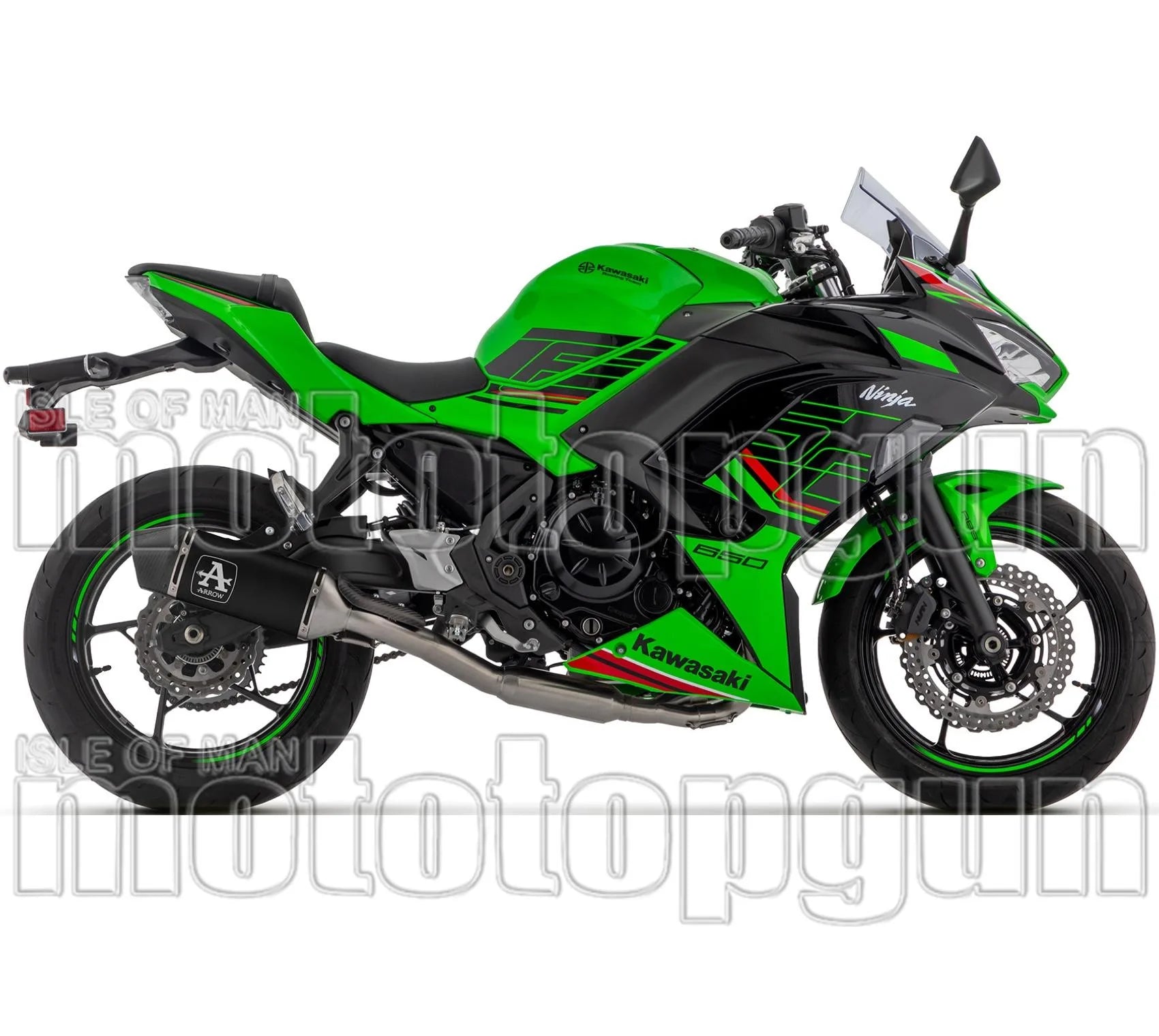 Complete Non-Catalytic Exhaust System With Sound Certification Veloce Black Aluminium Carby End Cap - Arrow Special Parts Compatible With Kawasaki Ninja 650 (2024-2026)