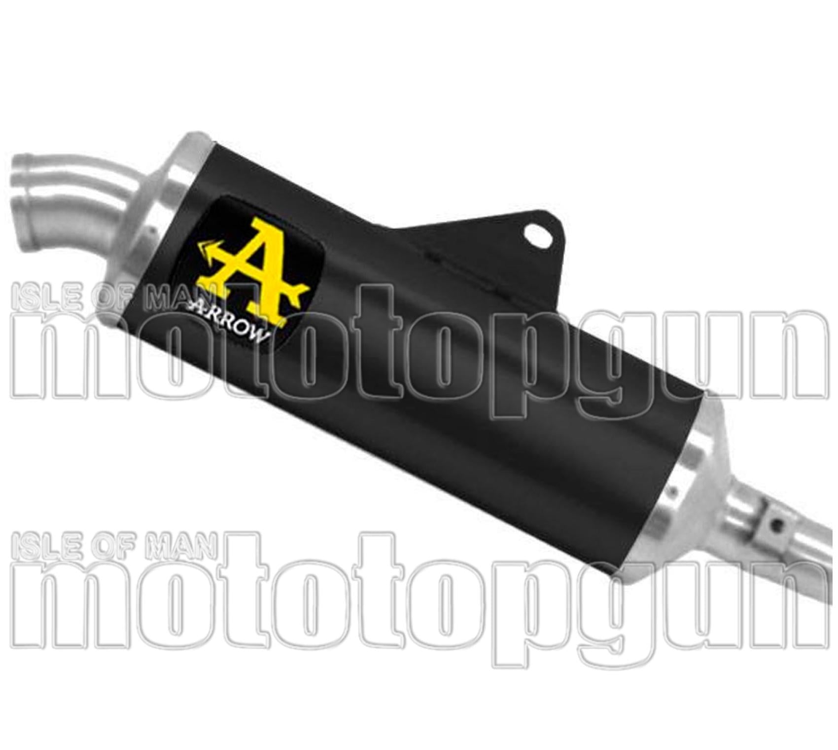 Exhaust Tip With Noise Certification Indy-Race Black Aluminium Titanium End Cap - Arrow Special Parts Compatible With Kove Moto Rally 450 (2025)