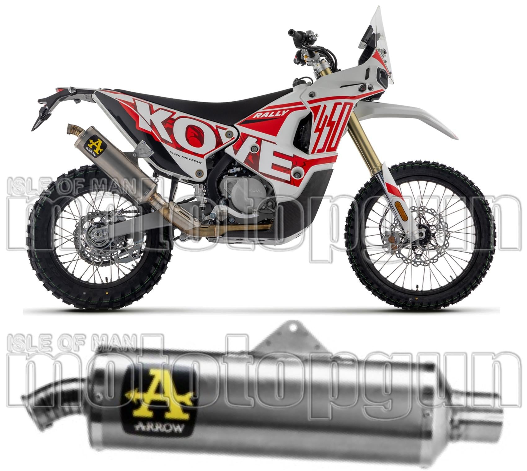 Exhaust Tip With Noise Certification Indy-Race Titanium - Arrow Special Parts Compatible With Kove Moto Rally 450 (2023-2024)