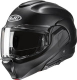 Flip-Up Motorcycle Helmet Hjc F100 Advanced Fiberglass Composite Semi Flat Black Size 10 Xl