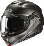 Flip-Up Motorcycle Helmet Hjc F100 Advanced Fiberglass Composite Semi Flat Titanium Size 11 Xxl