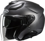 Urban Motorcycle Helmet Hjc F31 Advanced Fiberglass Semi Flat Titanium Size 07 S